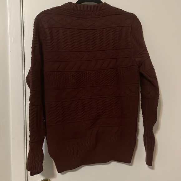 Cotton sweater in combination guernsey stitch in S - Picture 4 of 4